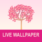 Falling Flowers Red — Live Wallpaper